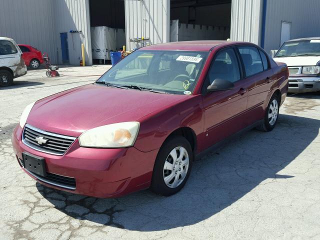 1G1ZS57F97F269378 - 2007 CHEVROLET MALIBU LS ბურგუნდია ფოტო 2