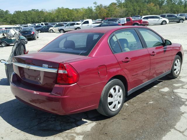 1G1ZS57F97F269378 - 2007 CHEVROLET MALIBU LS BURGUNDY photo 4