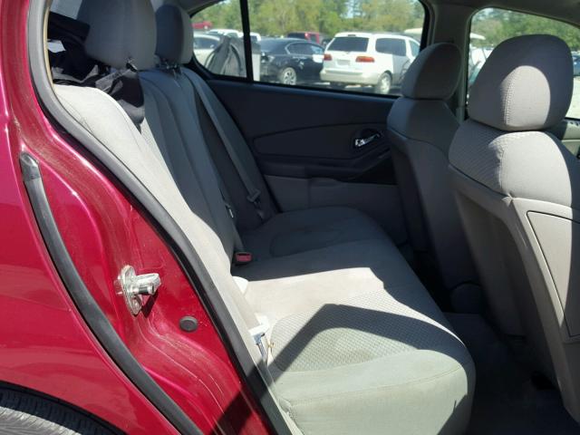 1G1ZS57F97F269378 - 2007 CHEVROLET MALIBU LS ბურგუნდია ფოტო 6