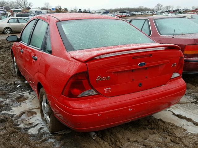 1FAFP38363W328908 - 2003 FORD FOCUS ZTS RED photo 3