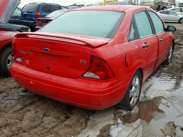 1FAFP38363W328908 - 2003 FORD FOCUS ZTS RED photo 4