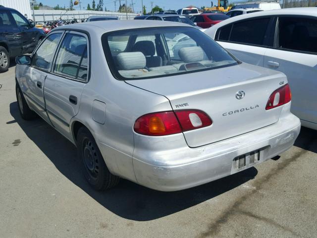 1NXBR12E8YZ303928 - 2000 TOYOTA COROLLA VE SILVER photo 3