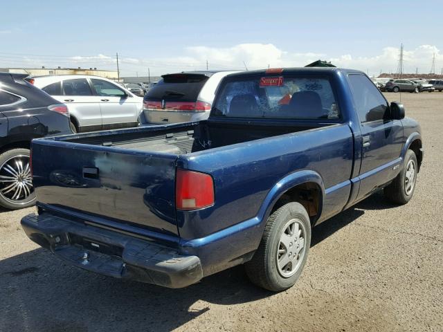 1GCCS144XY8137583 - 2000 CHEVROLET S TRUCK S1 BLUE photo 4