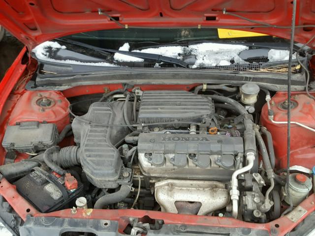 1HGEM22195L067019 - 2005 HONDA CIVIC DX V RED photo 7