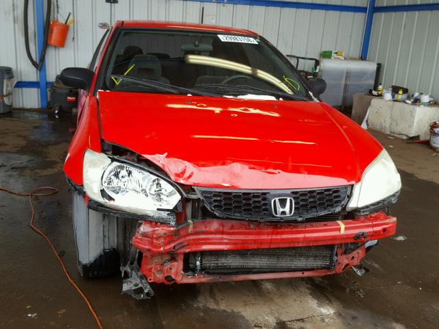 1HGEM22195L067019 - 2005 HONDA CIVIC DX V RED photo 9