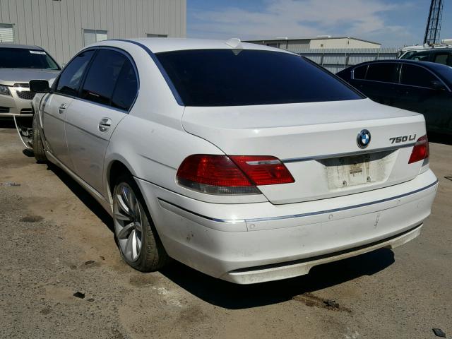 WBAHN83547DT67039 - 2007 BMW 750 WHITE photo 3