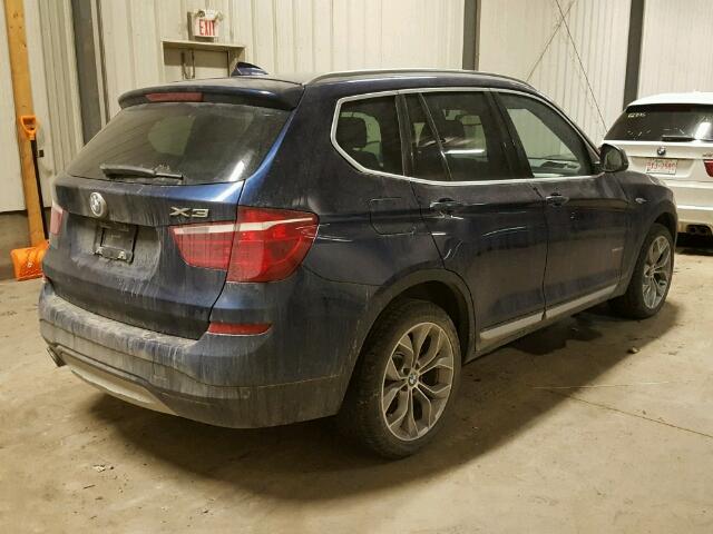 5UXWX9C5XG0D88268 - 2016 BMW X3 XDRIVE2 BLUE photo 4