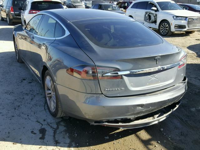 5YJSA1H17EFP36497 - 2014 TESLA MODEL S GRAY photo 3