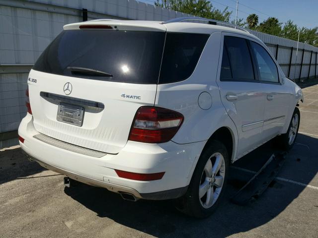 4JGBB86EX9A520701 - 2009 MERCEDES-BENZ ML 350 WHITE photo 4