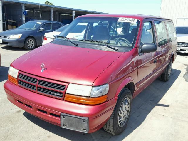 1B4GH2438RX243306 - 1994 DODGE GRAND CARA RED photo 2