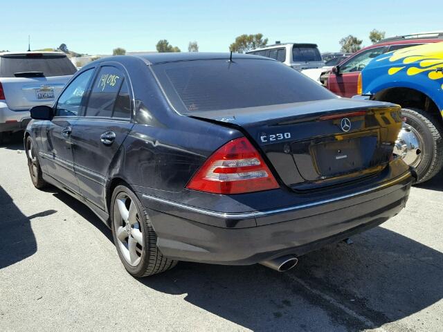 WDBRF52H76F749226 - 2006 MERCEDES-BENZ C GENERATI BLUE photo 3