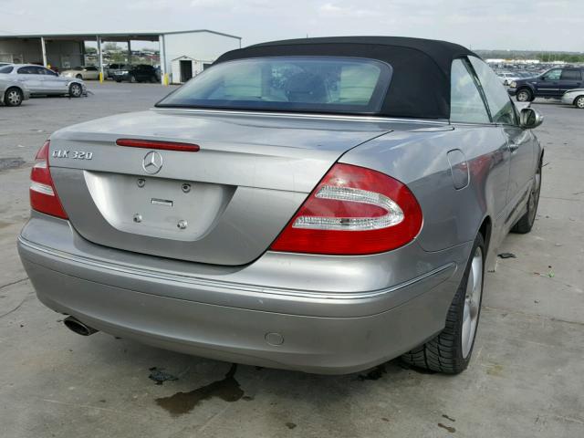 WDBTK65G84T030981 - 2004 MERCEDES-BENZ CLK 320 GRAY photo 4