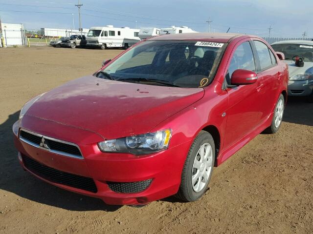 JA32U2FUXFU003314 - 2015 MITSUBISHI LANCER ES RED photo 2