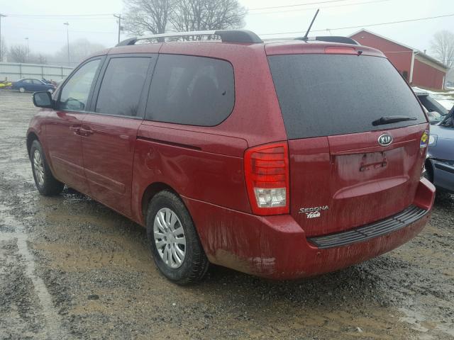 KNDMG4C76C6441033 - 2012 KIA SEDONA LX MAROON photo 3