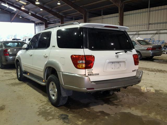 5TDZT34A53S175445 - 2003 TOYOTA SEQUOIA SR WHITE photo 3