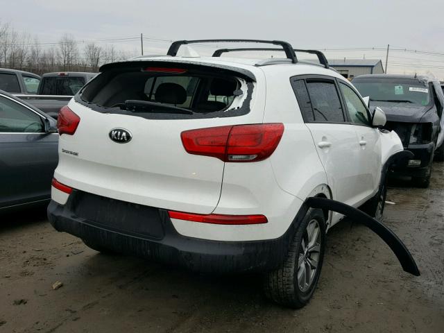 KNDPBCAC0F7790533 - 2015 KIA SPORTAGE L WHITE photo 4