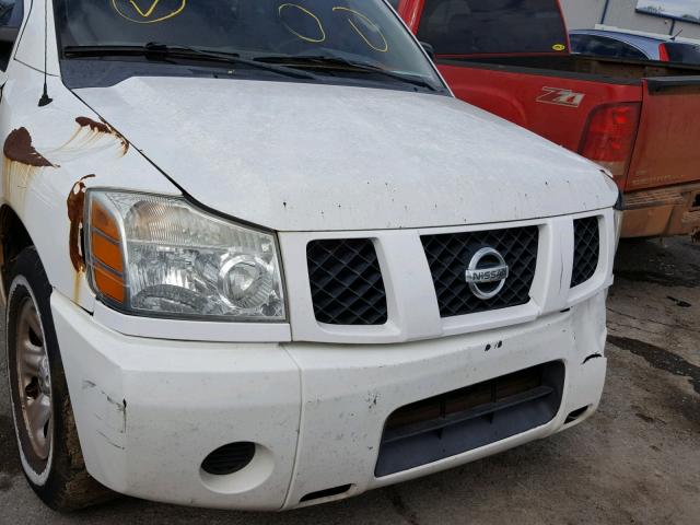 1N6AA06AX5N556275 - 2005 NISSAN TITAN XE WHITE photo 9