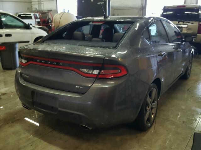 1C3CDFEB7FD364145 - 2015 DODGE DART GT GRAY photo 4