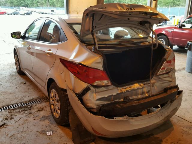 KMHCT4AEXGU143509 - 2016 HYUNDAI ACCENT SE SILVER photo 3