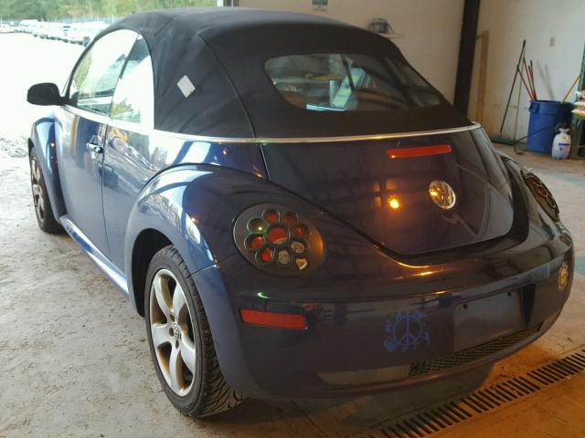 3VWSF31Y76M332176 - 2006 VOLKSWAGEN NEW BEETLE BLUE photo 3