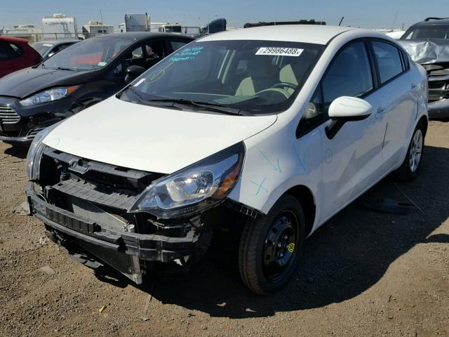 KNADM4A39D6269541 - 2013 KIA RIO LX WHITE photo 2