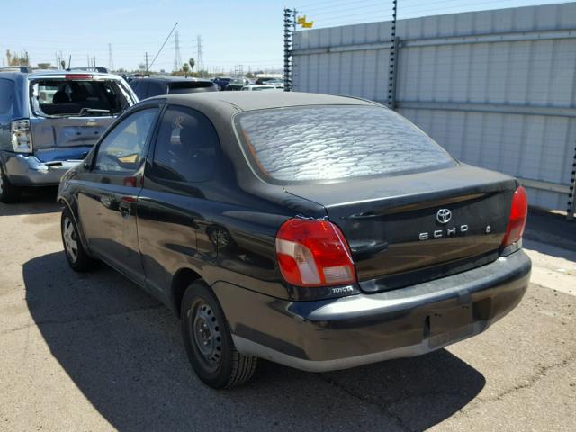 JTDAT123010144495 - 2001 TOYOTA ECHO BLACK photo 3