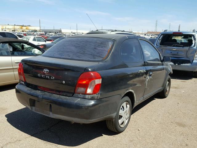 JTDAT123010144495 - 2001 TOYOTA ECHO BLACK photo 4