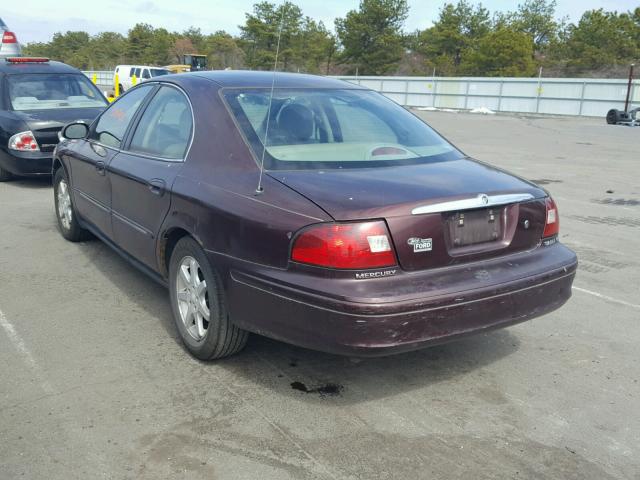 1MEFM53UX1G618072 - 2001 MERCURY SABLE LS BURGUNDY photo 3