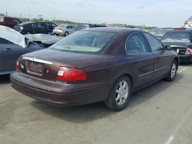 1MEFM53UX1G618072 - 2001 MERCURY SABLE LS BURGUNDY photo 4