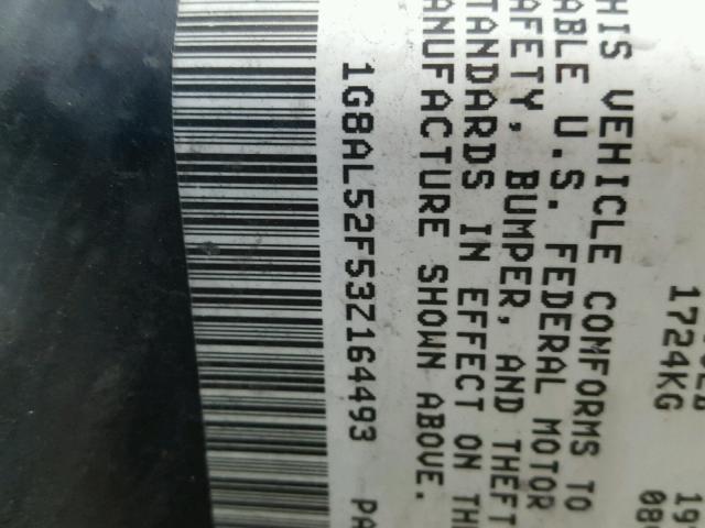 1G8AL52F53Z164493 - 2003 SATURN ION LEVEL WHITE photo 10