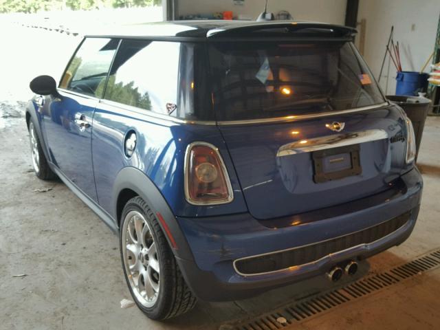 WMWMF73588TV32314 - 2008 MINI COOPER S BLUE photo 3