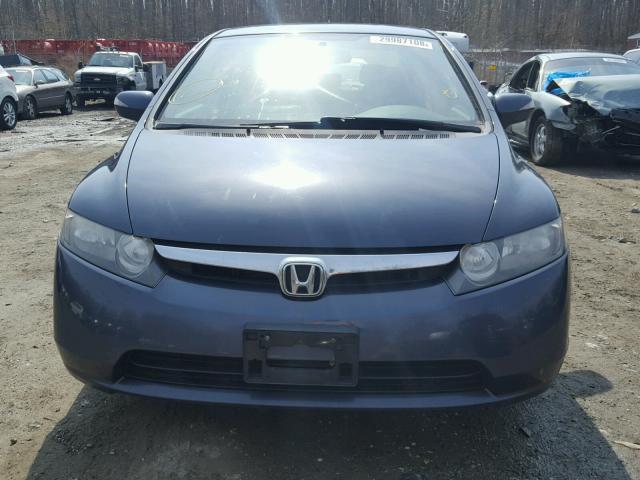 JHMFA36217S003214 - 2007 HONDA CIVIC HYBR BLUE photo 9