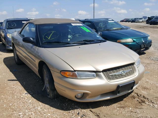 3C3EL55H7XT609726 - 1999 CHRYSLER SEBRING JX TAN photo 1