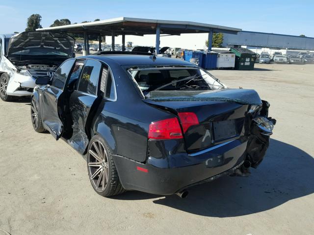 WAUAF78EX7A131546 - 2007 AUDI A4 2 BLACK photo 3