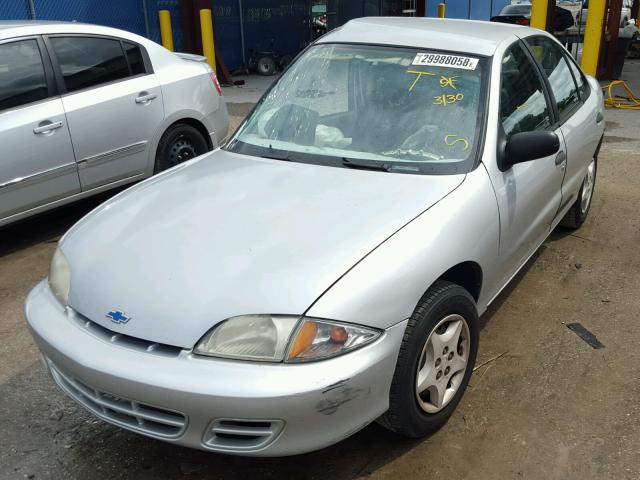 1G1JC5244Y7354902 - 2000 CHEVROLET CAVALIER SILVER photo 2