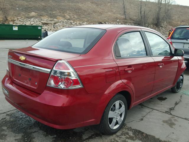 KL1TD5DE4BB120306 - 2011 CHEVROLET AVEO LS 红色 照片 4