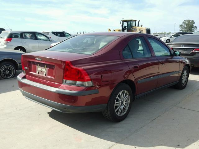 YV1RS64A942331977 - 2004 VOLVO S60 RED photo 4