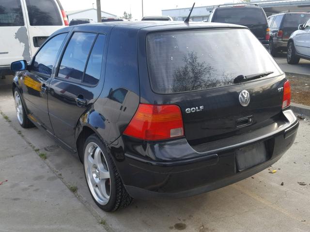 WVWGH21J1YW636283 - 2000 VOLKSWAGEN GOLF GLS BLACK photo 3