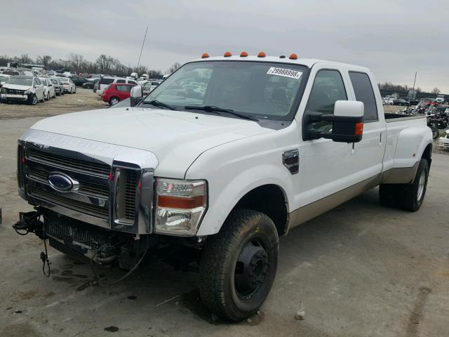 1FTWW33R48EA48877 - 2008 FORD F350 SUPER WHITE photo 2