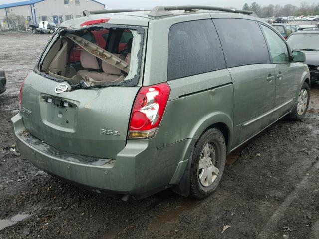 5N1BV28U46N111848 - 2006 NISSAN QUEST S GREEN photo 4