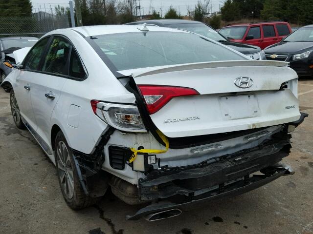 5NPE34AF5GH336974 - 2016 HYUNDAI SONATA SPO WHITE photo 3