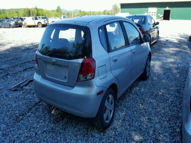 KL1TD66617B788115 - 2007 CHEVROLET AVEO BASE SILVER photo 4