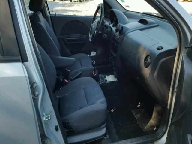 KL1TD66617B788115 - 2007 CHEVROLET AVEO BASE Gümüş foto 5