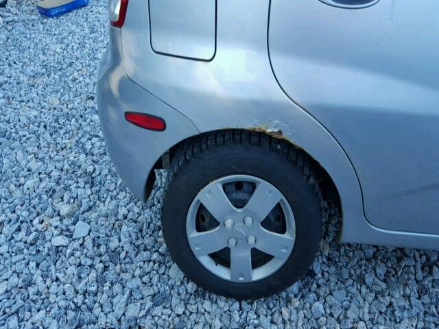 KL1TD66617B788115 - 2007 CHEVROLET AVEO BASE Gümüş foto 9