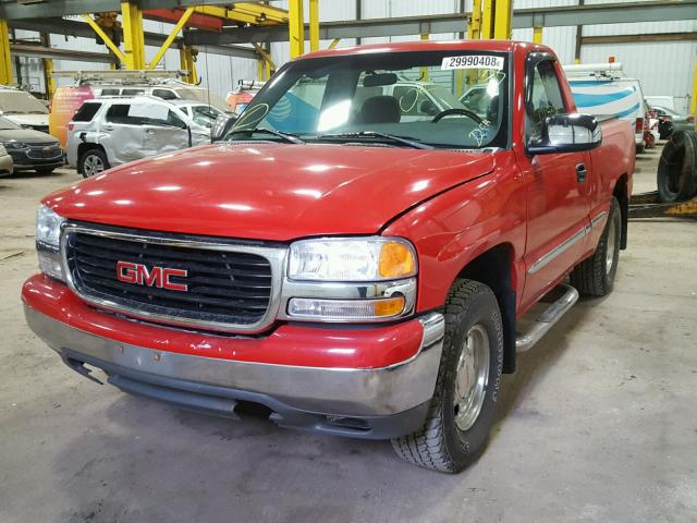 1GTEK14TXXZ529388 - 1999 GMC NEW SIERRA RED photo 2