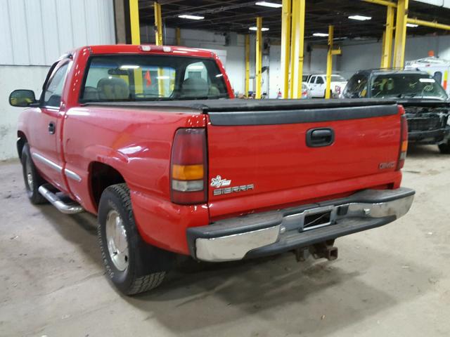 1GTEK14TXXZ529388 - 1999 GMC NEW SIERRA RED photo 3