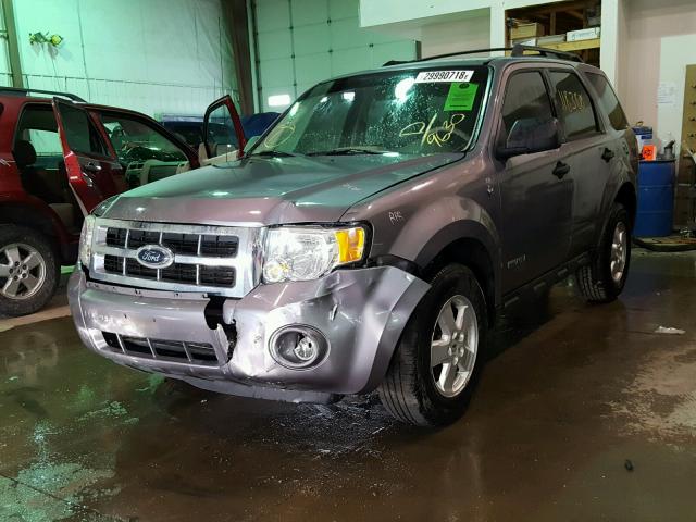 1FMCU03108KE59630 - 2008 FORD ESCAPE XLT GRAY photo 2