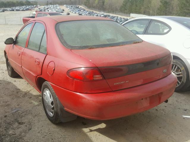 3FAFP13P2YR208046 - 2000 FORD ESCORT RED photo 3