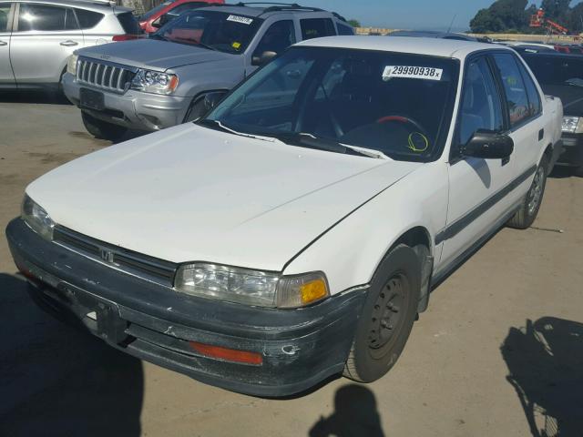 1HGCB7649MA220488 - 1991 HONDA ACCORD DX WHITE photo 2