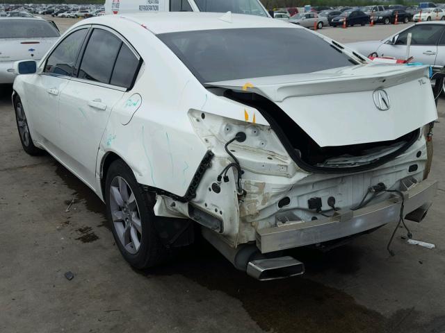 19UUA8F52DA010885 - 2013 ACURA TL TECH WHITE photo 3